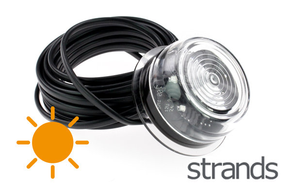 STRANDS - VIKING LED ZIJMARKERINGSLAMPEN - ORANJE *HELDER GLAS*