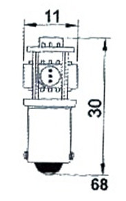 T4W BA9s GROEN HIGH-POWER