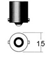 LED-LAMP ROOD - 24 DIODE P21W BA15s