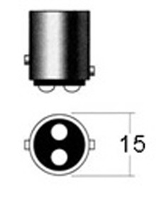 LED-LAMP XENON LOOK - 360 13 DIODE P21/5W BAY15d