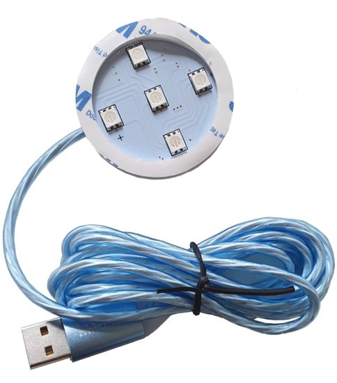 LEDSON - &quot;RUNNING&quot; POPPY LED - BLAUW - USB