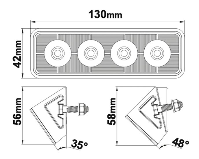 LEDSON WERKLAMP SCHUIN LED 24W