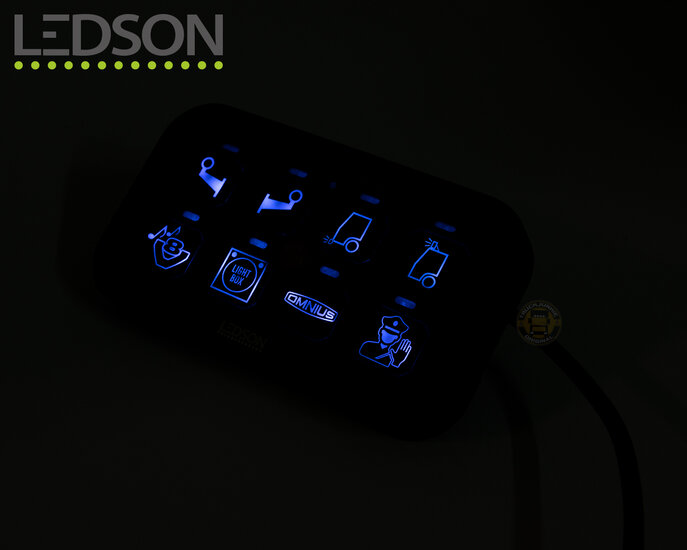 LEDSON COMMANDER GEN2 - RELAIS SCHAKELPANEEL - 8 UITGANGEN - BLUETOOTH / APP CONTROL / RGB