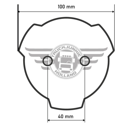 XENON WIT - &quot;DE LUXE&quot; VERLICHT EMBLEEM - IP65