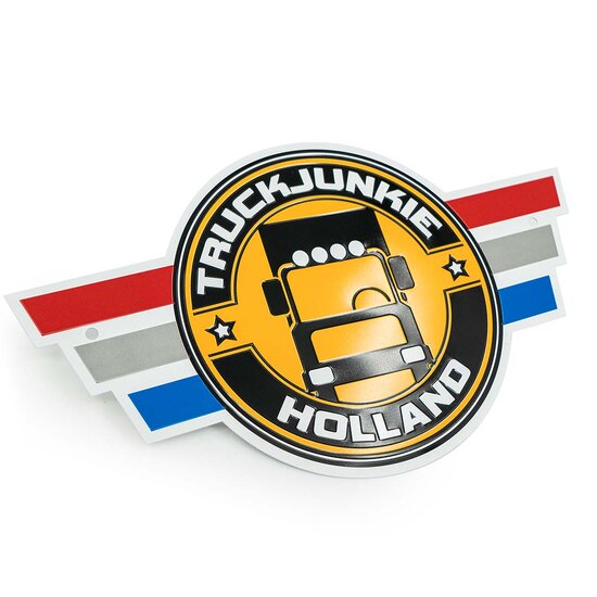 TRUCKJUNKIE RELI&Euml;F ALUMINIUM EMBLEEM 32X18,5CM