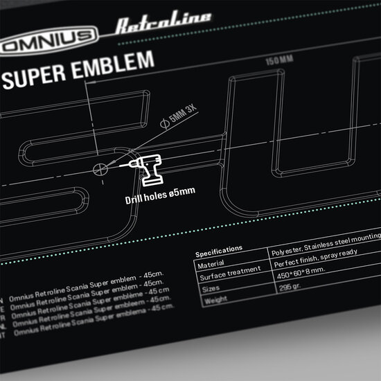 OMNIUS RETROLINE SCANIA SUPER EMBLEEM