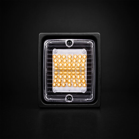 STROBE VIERKANTE LED - ORANJE - IZELED