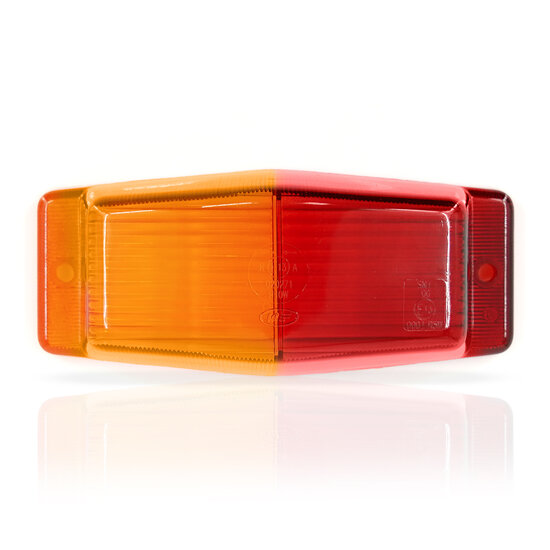 GLAS - ORANJE/ROOD - DUBBELBRANDER