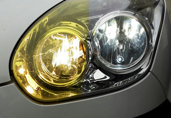 headlamp film yellow truck foil 