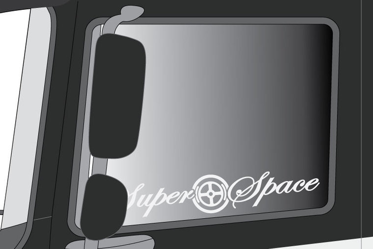 RAAMSTICKER - SUPER SPACE - DAF