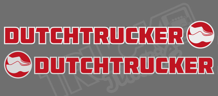 DUTCHTRUCKER - KLOMPEN RAAMSTICKER - TWEEKLEURIG