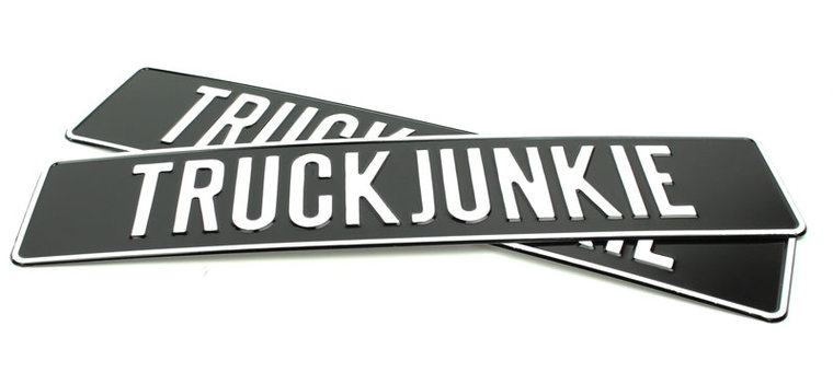 TRUCKJUNKIE KENTEKENPLAAT ZWART WIT