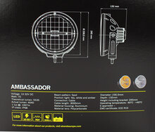 STRANDS AMBASSADOR 9&quot; - LED-SPOTLIGHT - AMBER/WIT