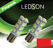 LED-LAMP ROOD 360 P21W 18SMD BA15s