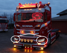 XENON WIT - EXTRA POSITIE LICHT - SCANIA LED KOPLAMP 2016+