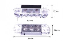 ZIJMARKERINGSLAMP TRANSPARANT - WIT