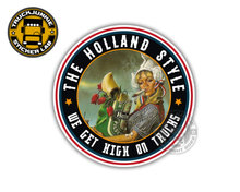 teh holland style - we get high on trucks sticker