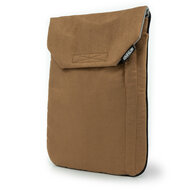 OMNIUS LAPTOP SLEEVE SMALL - BROWN ALCANTARA -  VELCRO LOCK