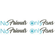 NO FRIENDS ONLY FANS - TWEE KLEUREN - STICKERS