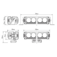 IL LAZER TRIPLE-R 750 FARETTO LED NERO CON LUCE DI POSIZIONE 230MM