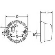 HELLA - MARKERINGSLAMP ROOD