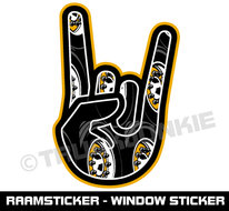 RAAMSTICKER - TRUCKJUNKIE BULL HAND - LARGE