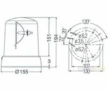 KNIPPERLICHT - HELLA KL7000F 24V - ORANJE