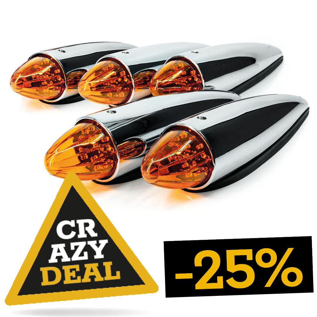 CRAZY DEAL 5X OMNIUS - TORPEDO LAMP LED - ORANJE