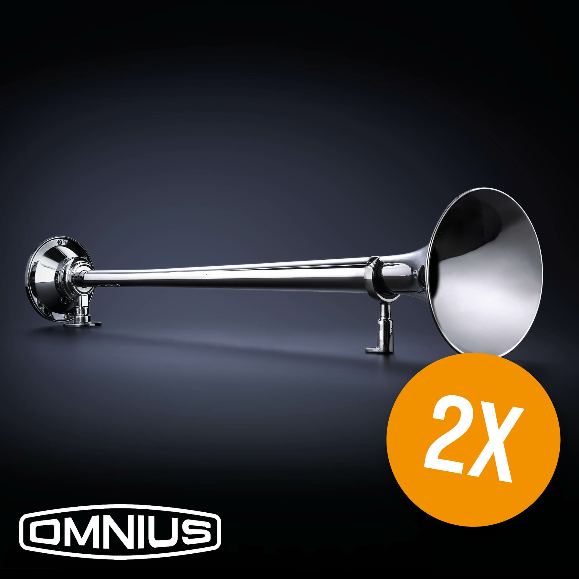 2x OMNIUS COLTRANE 750 - ÉÉNTONIGE LUCHTHOORN + LUHMI ONDERHOUDSSET