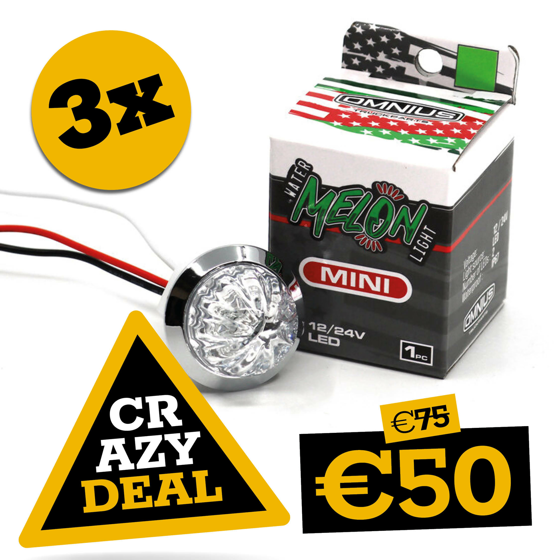 CRAZY DEAL - OMNIUS - MINI WATERMELOEN INTERIEURLAMP - GROEN