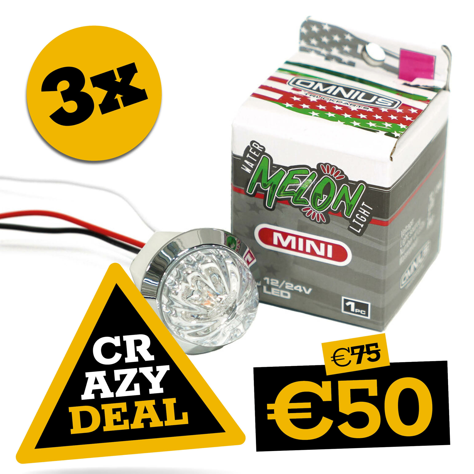 CRAZY DEAL - OMNIUS - MINI WATERMELOEN INTERIEURLAMP - ROZE